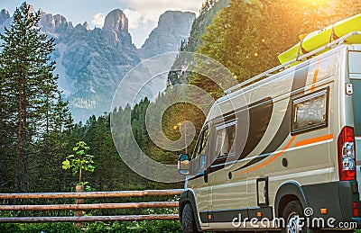 Class B Motorhome Trip Stock Photo