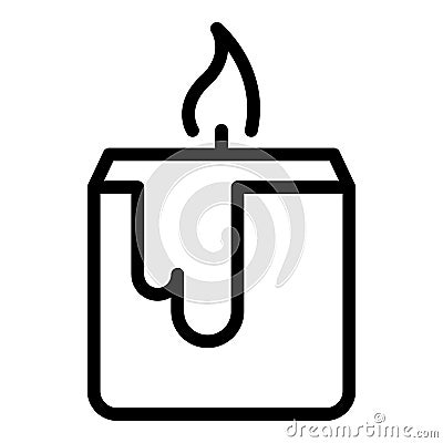 Class candle icon outline vector. Massage making Vector Illustration