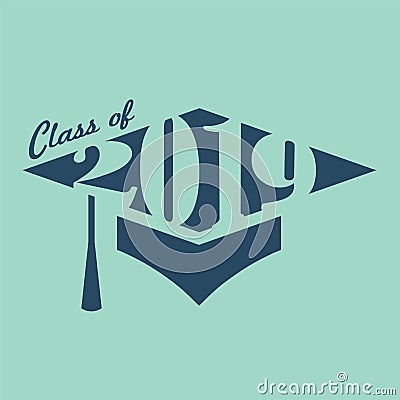 Class of 2019 Congratulations Graduate Typography Vector Illustration