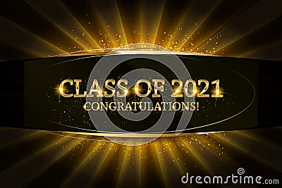 Class of 2021 Congratulations Graduates Cartoon Illustration