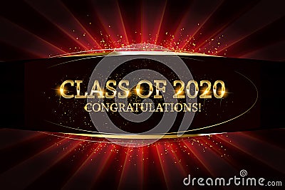 Class of 2020 Congratulations Graduates Cartoon Illustration