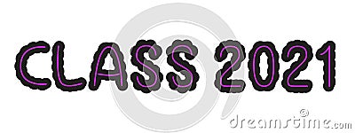 Class 2021 curl Vector Illustration