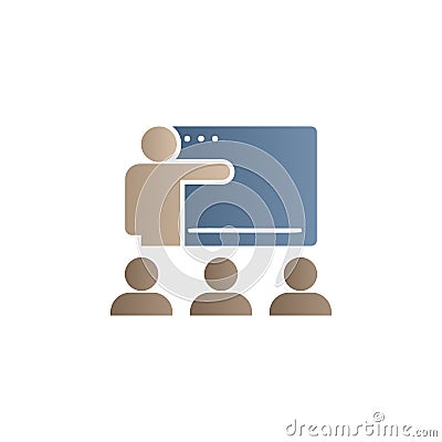 Class, education color gradient vector icon Stock Photo