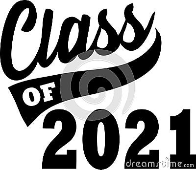 Class of 2021 Graduation Vector Illustration