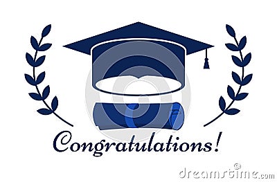 Class of 2020 with graduation cap. Congratulations on graduation Stock Photo