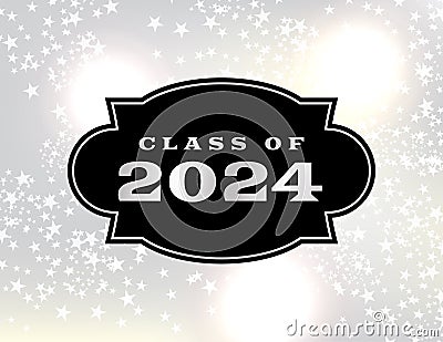 Class of 2024 Graduation Emblem Illustration Vector Illustration