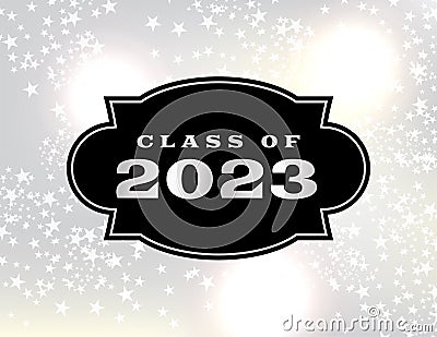 Class of 2023 Graduation Emblem Illustration Cartoon Illustration