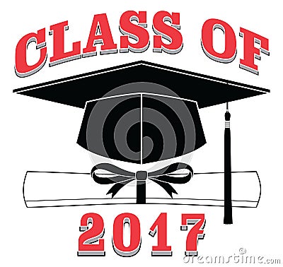 Class of 2017 - Graduation Vector Illustration