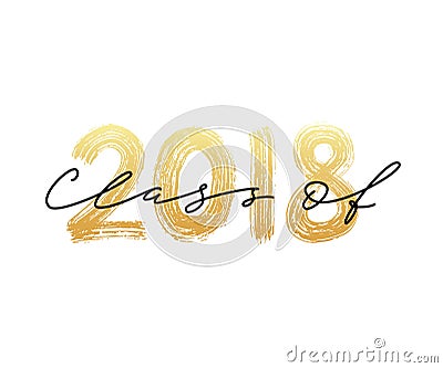 Class of 2018. Graduation logo Vector Illustration