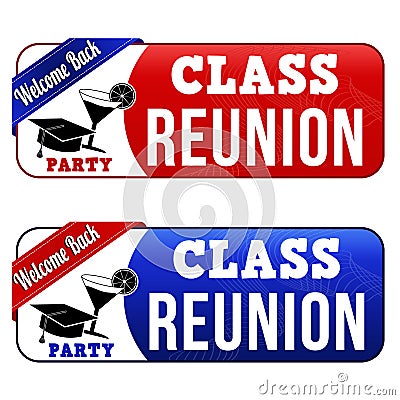 Class reunion banners Vector Illustration
