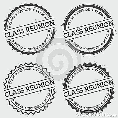 Class reunion insignia stamp on white. Vector Illustration
