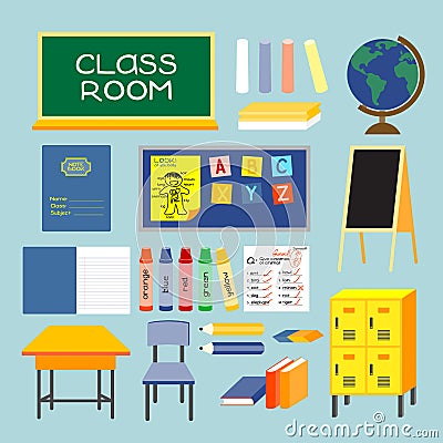 CLASS ROOM Vector Illustration