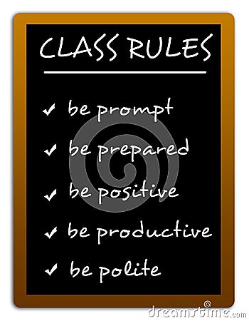 Class rules Stock Photo
