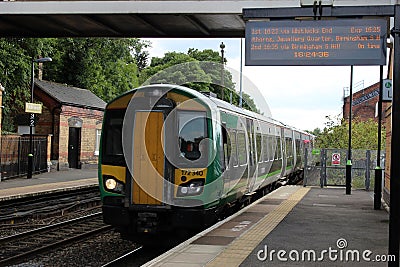 Class 172 turbostar dmu train at Kidderminster Editorial Stock Photo