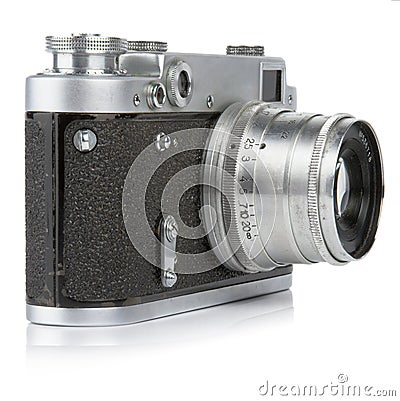 Classic 35mm Camera. FED-2. Stock Photo