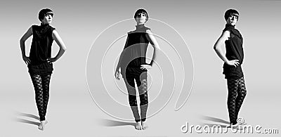 Classic 60s style fashion model Stock Photo