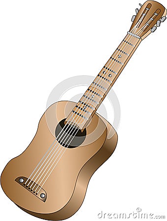 Classic acoustic guitar Stock Photo