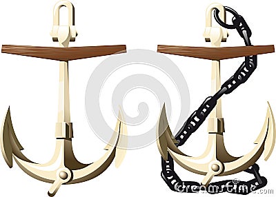 Classic Admiralty anchor Vector Illustration