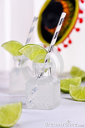 Classic alcoholic cocktail Margarita Stock Photo