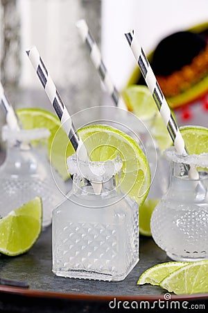 Classic alcoholic cocktail Margarita Stock Photo