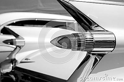 Classic american car tail lamps Editorial Stock Photo