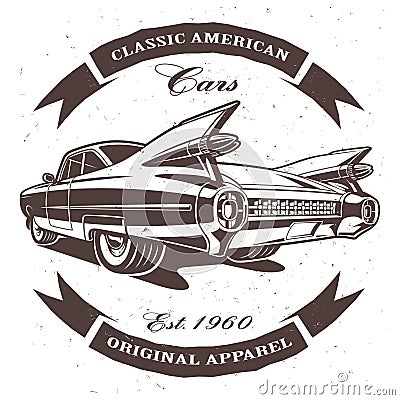 Classic american car Vector Illustration