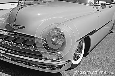 Classic American Chevrolet rendered in Black and White Editorial Stock Photo