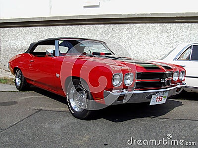 Classic American convertible car, Chevrolet Chevelle SS Editorial Stock Photo