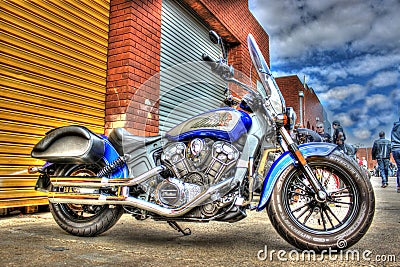 Classic American Indian motorcycle Editorial Stock Photo