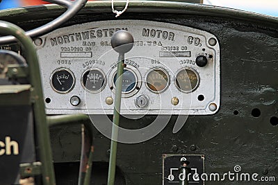 Classic American JEEP interior detail Editorial Stock Photo