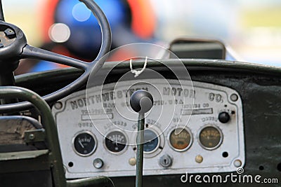 Classic American JEEP interior detail Editorial Stock Photo