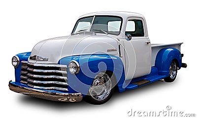 Classic american pickup truck Chevrolet Thriftmaster. White background Editorial Stock Photo