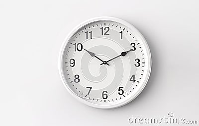 Classic analog clock isolated on white background Stock Photo