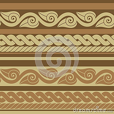 Classic ancient Roman border Vector Illustration