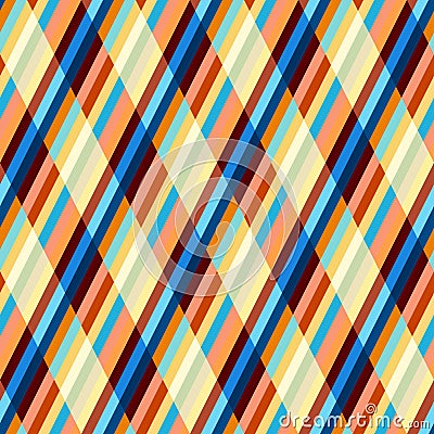 Classic argyle seamless pattern background. Vector image. Plaid patchwork style. Diagonal lines pattern. Stock Photo