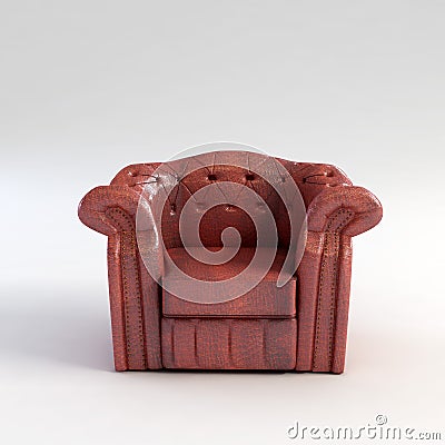 Classic armchair 3D rendering Stock Photo