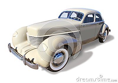 Classic Automobile, Cord- isolated Stock Photo