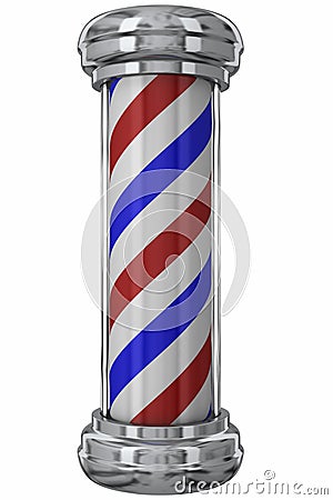 Classic Barber Pole Stock Photo