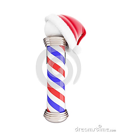 Classic barber santa hat 3d Illustrations Stock Photo