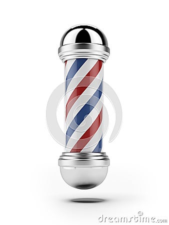 Classic Barber shop pole Stock Photo