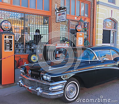 A Classic Black Buick in Lowell, Arizona Editorial Stock Photo