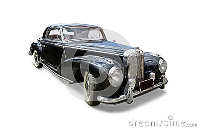 Classic black Mercedes Stock Photo