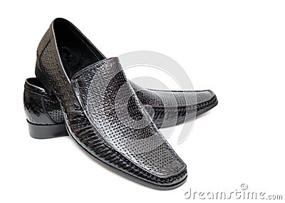 Classic black shoes Stock Photo