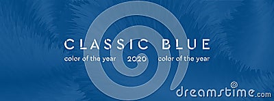 Classic blue abstract fluffy fur waves banner design Vector Illustration