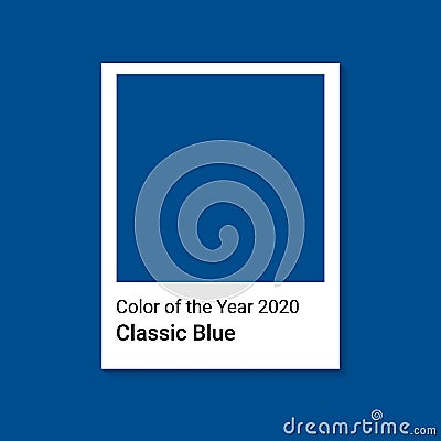 Classic Blue. Color of the 2020 year. Vector Illustration