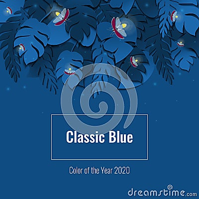 Classic Blue Color of the Year 2020 vector illustration Vector Illustration