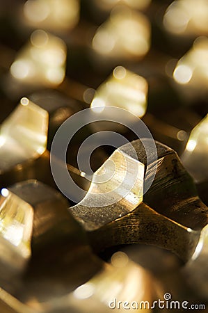 Classic brass ashtray Stock Photo