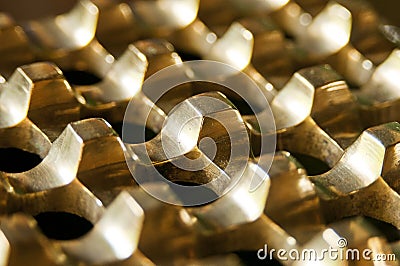 Classic brass ashtray, Texture & background. Stock Photo