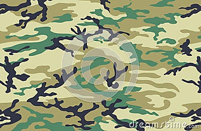 Classic camouflage seamless pattern background - military concept style Stock Photo