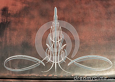 Classic car detailed artwork Stock Photo